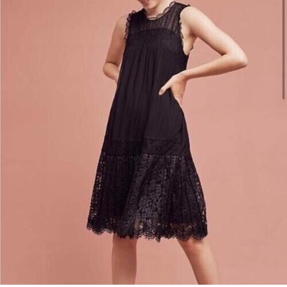 Anthropologie Floreat pleated shift dress 4 - Picture 1 of 13